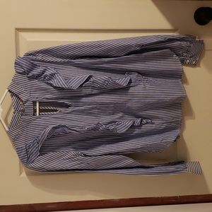 Cute pinstripe ruffle shirt